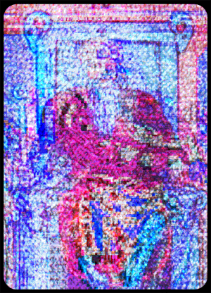 The Emperor konczak telenesia tarot glitch art